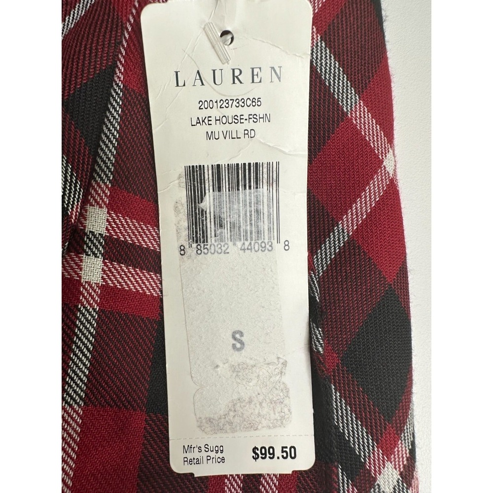 Ralph Lauren NWT black and red asymmetrical buffalo plaid ruffle skirt - Picture 4 of 4